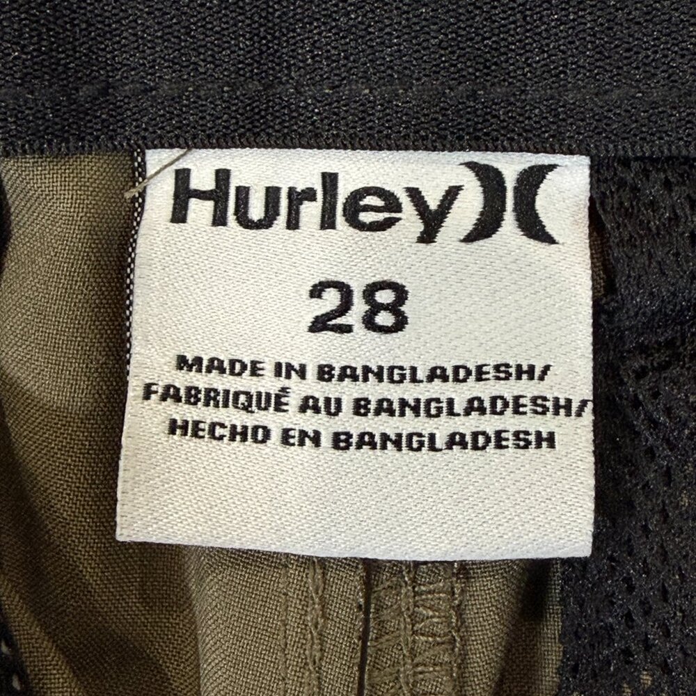 Hurley All Terrain Hybrid Walk Short Mens 28 Olive 4-Way Stretch Water Repel 10" - Picture 8 of 16